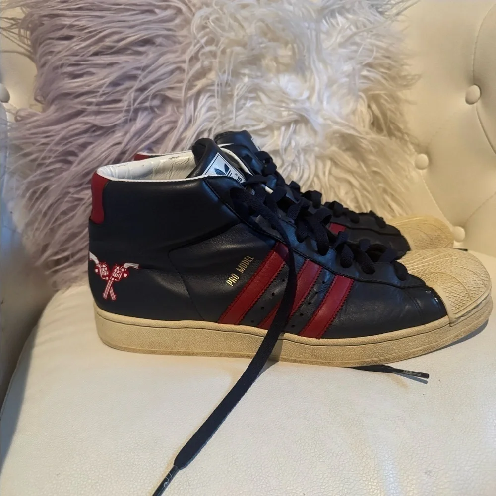 Adidas Black and Red Sneakers
